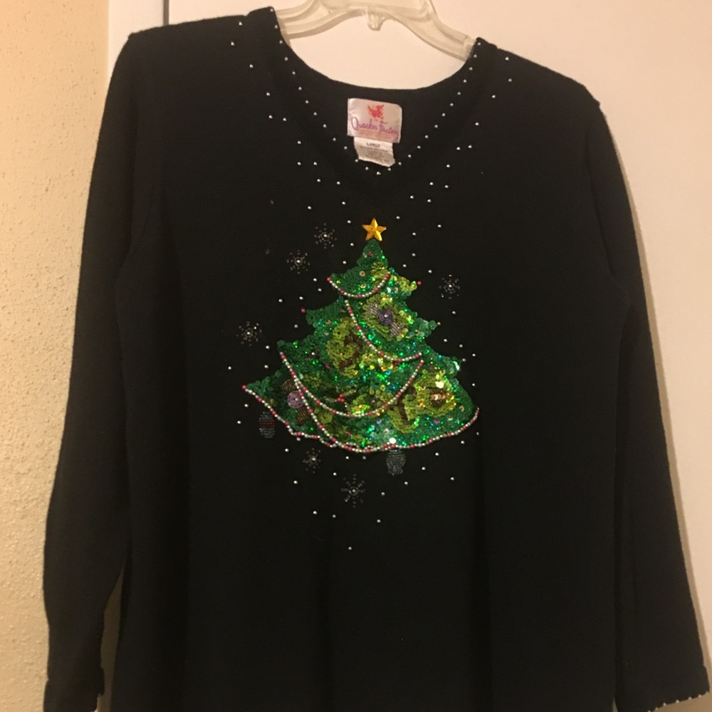 Christmas Tree Shirt with Green Skirt
